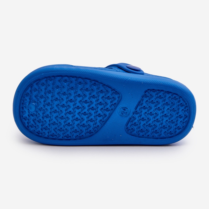 Pantuflas infantiles de espuma con adorno, azul opleia 1