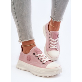 Zapatillas de mujer con suela maciza Big Star NN274129 Rosa rosado 3