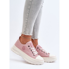 Zapatillas de mujer con suela maciza Big Star NN274129 Rosa rosado 4