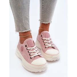 Zapatillas de mujer con suela maciza Big Star NN274129 Rosa rosado 7