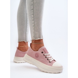 Zapatillas de mujer con suela maciza Big Star NN274129 Rosa rosado 8
