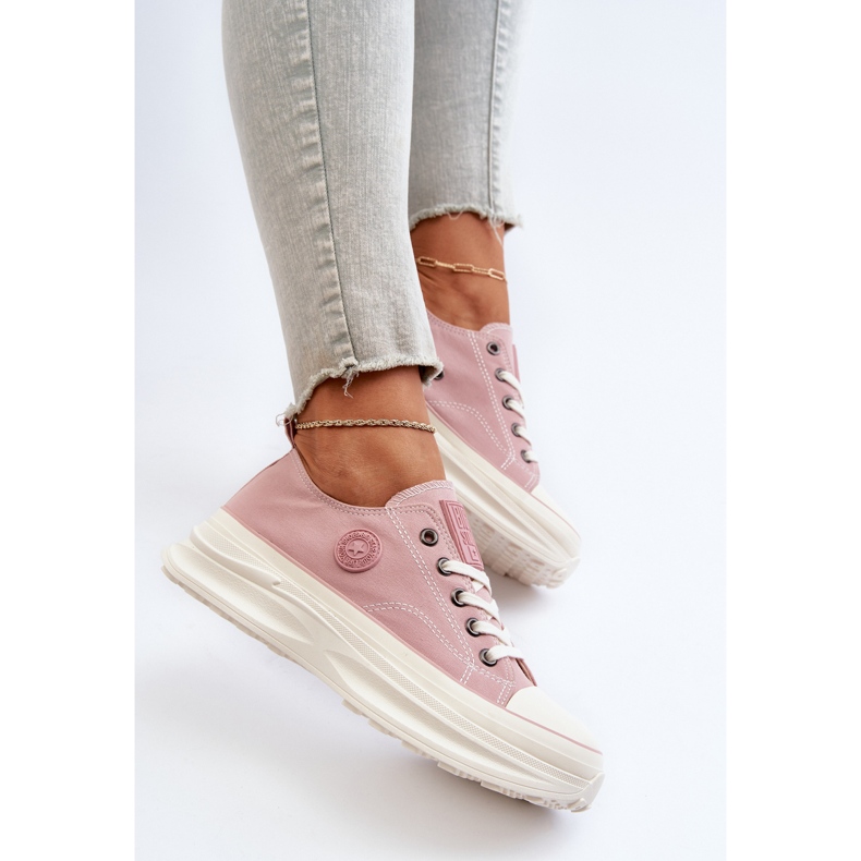 Zapatillas de mujer con suela maciza Big Star NN274129 Rosa 1