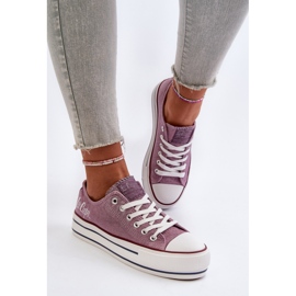 Zapatillas de Mujer con Suela Gruesa Lee Cooper LCW-24-31-2219 Morado violeta 5