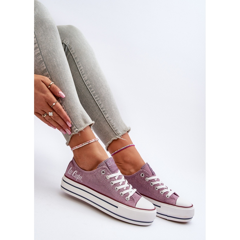 Zapatillas de Mujer con Suela Gruesa Lee Cooper LCW-24-31-2219 Morado violeta 1