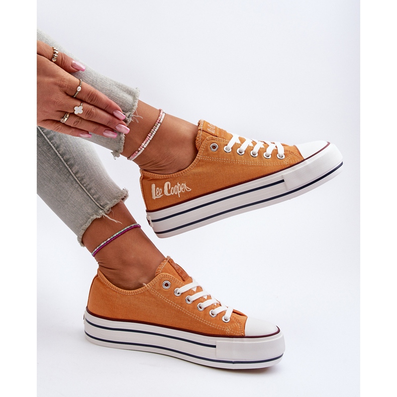 Zapatillas de Mujer con Suela Gruesa Lee Cooper LCW-24-31-2216 Naranja 2