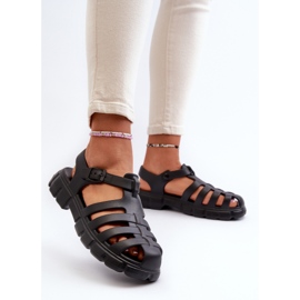 Sandalias Romanas Mujer Espuma Negro Gasaria 3