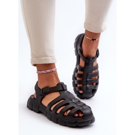 Sandalias Romanas Mujer Espuma Negro Gasaria 4