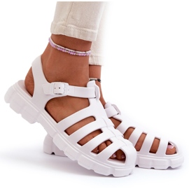 Sandalias Romanas Mujer Espuma Blanco Gasaria 9