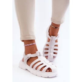 Sandalias Romanas Mujer Espuma Blanco Gasaria 4