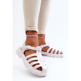 Sandalias Romanas Mujer Espuma Blanco Gasaria 3