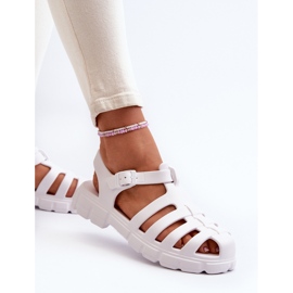 Sandalias Romanas Mujer Espuma Blanco Gasaria 5