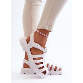 Sandalias Romanas Mujer Espuma Blanco Gasaria 7