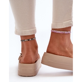 Chanclas de Mujer de Espuma con Plataforma y Hebilla Big Star NN274A666 Beige 1