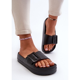 Chanclas De Mujer De Espuma En La Plataforma Con Hebilla Big Star NN274A662 Negro 4