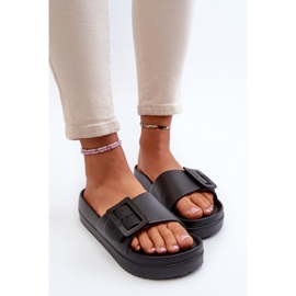 Chanclas De Mujer De Espuma En La Plataforma Con Hebilla Big Star NN274A662 Negro 7