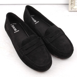 Mocasines cómodos de ante negro para mujer Big Star NN274929 6