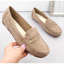 Mocasines de mujer cómodos ante beige Big Star NN274930 4