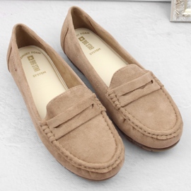 Mocasines de mujer cómodos ante beige Big Star NN274930 6