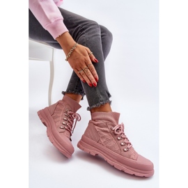 Zapatillas deportivas de mujer con parte superior elástica, rosa Kalyne rosado 7