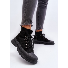 Zapatillas De Mujer Con Parte Superior Elástica Negro Kalyne 3