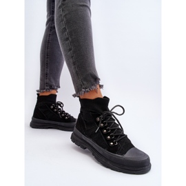 Zapatillas De Mujer Con Parte Superior Elástica Negro Kalyne 4