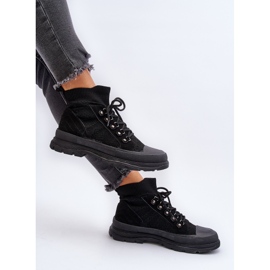 Zapatillas De Mujer Con Parte Superior Elástica Negro Kalyne 6