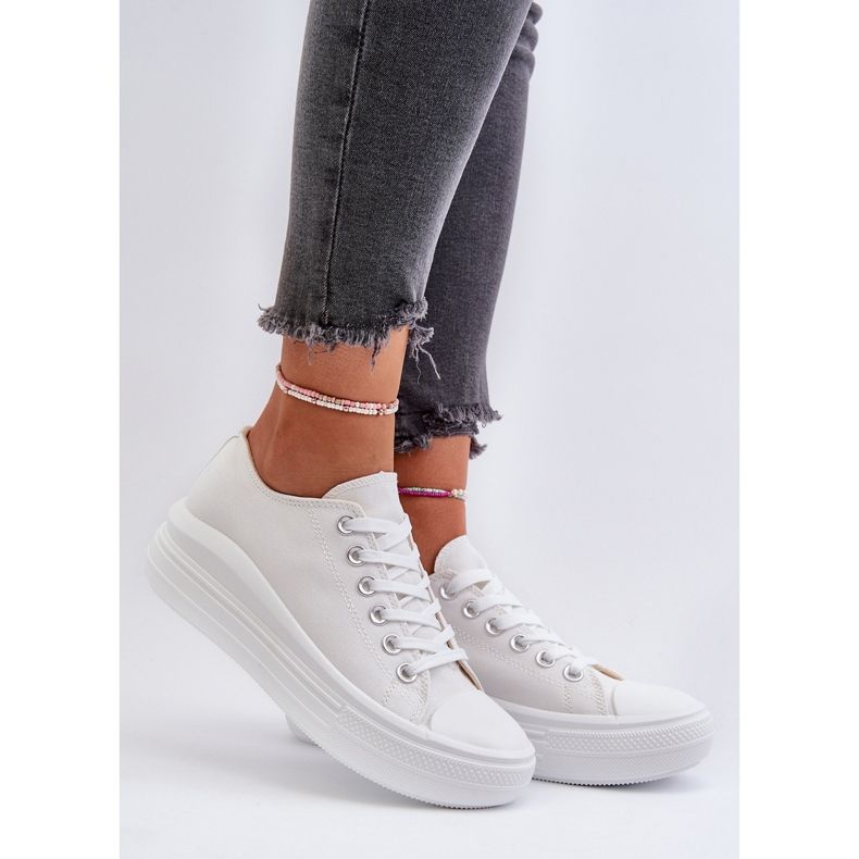 Zapatillas de Mujer con Plataforma Enorme, Blanco Amyete 2