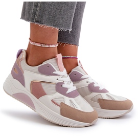 Zapatillas Mujer Plataforma Morado Lenivia blanco 7