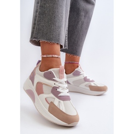 Zapatillas Mujer Plataforma Morado Lenivia blanco 3