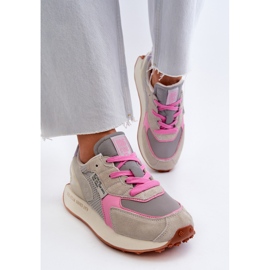 Zapatillas de Mujer con Sistema Memory Foam Plataforma Big Star NN274680 Gris-Rosa 6