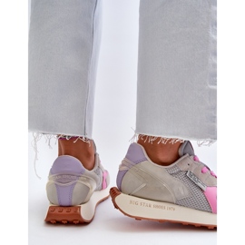 Zapatillas de Mujer con Sistema Memory Foam Plataforma Big Star NN274680 Gris-Rosa 10