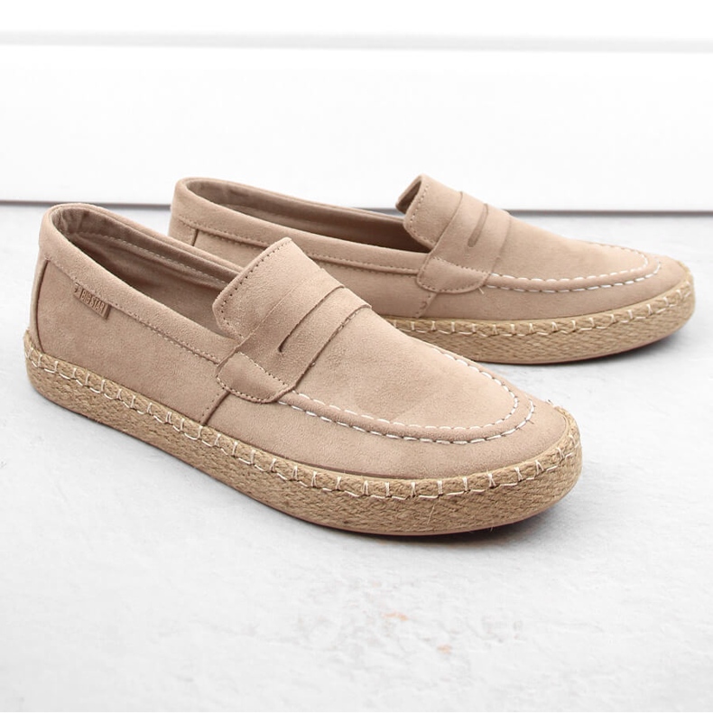 Zapatos hombre, alpargatas mocasines slip-on, beige Big Star NN174049 1 Zapatos hombre, alpargatas mocasines slip-on, beige Big Star NN174049 1