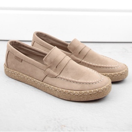 Zapatos hombre, alpargatas mocasines slip-on, beige Big Star NN174049 2