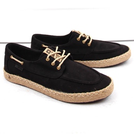 Zapatos hombre ante, mocasines, alpargatas negras Big Star NN174051 negro 1