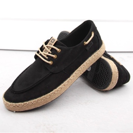 Zapatos hombre ante, mocasines, alpargatas negras Big Star NN174051 negro 2
