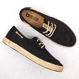 Zapatos hombre ante, mocasines, alpargatas negras Big Star NN174051 negro 3