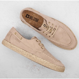 Zapatos hombre serraje, mocasines, alpargatas beige Big Star NN174054 4