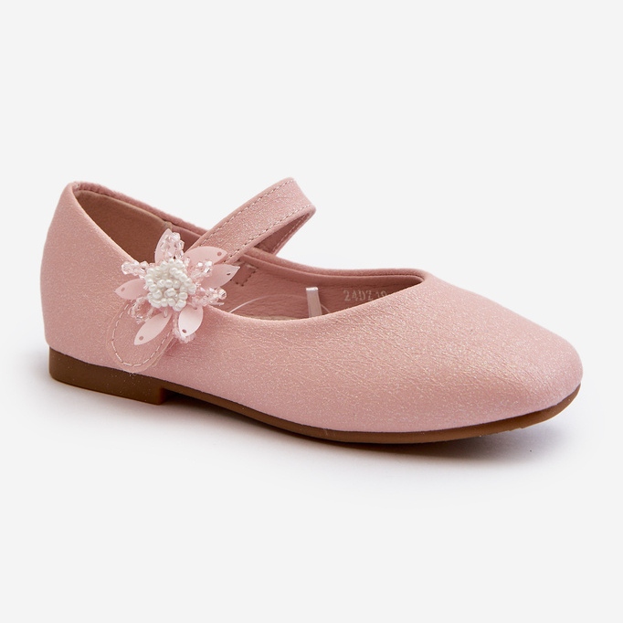 Bailarinas infantiles con purpurina y cierre de velcro, Rosa Jeylin 1