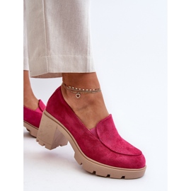 Zapatos Mujer Ante Eco con Tacón Alto y Plataforma Fucsia Arablosa rosado 5