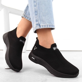 Deportivas slip-on mujer negras Vinceza 13592 negro 1