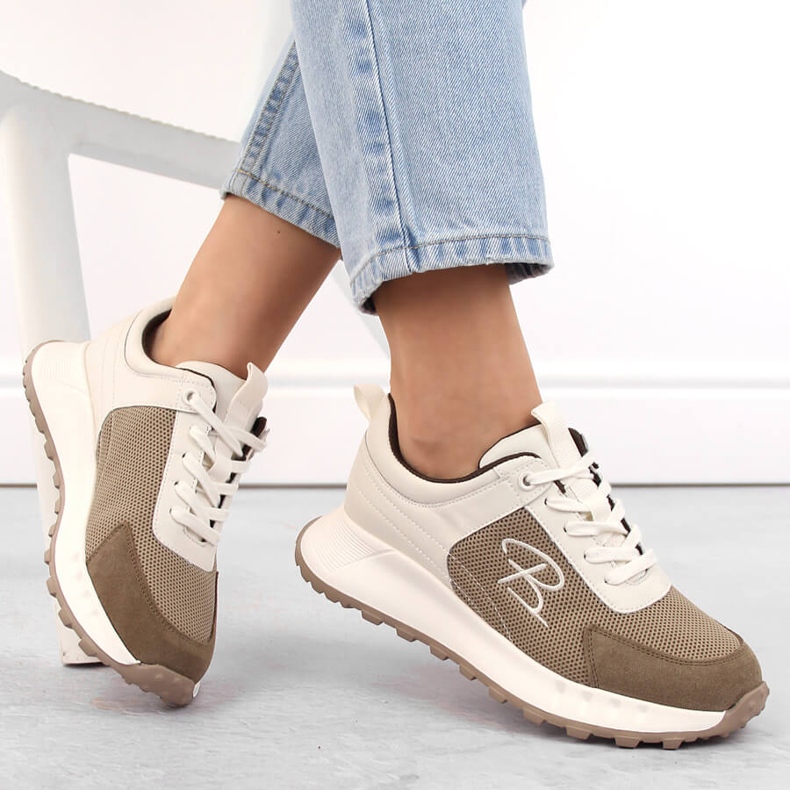 Deportivas mujer piel beige Artiker 54C1468 1