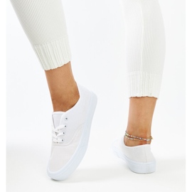 Zapatillas de tela blancas de Fantina blanco 3