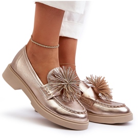 CheBello Mocasines Mujer Piel 4383 Dorado 11
