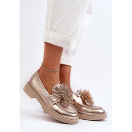 CheBello Mocasines Mujer Piel 4383 Dorado 4