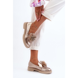 CheBello Mocasines Mujer Piel 4383 Dorado 9