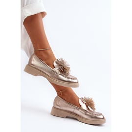 CheBello Mocasines Mujer Piel 4383 Dorado 10