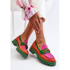 Mocasines Mujer Piel Con Adorno CheBello 4444 Naranja multicolor 3
