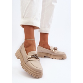 Mocasines Mujer Piel Con Adorno Laura Messi 2780 Beige 2