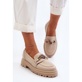 Mocasines Mujer Piel Con Adorno Laura Messi 2780 Beige 5