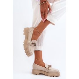 Mocasines Mujer Piel Con Adorno Laura Messi 2780 Beige 8